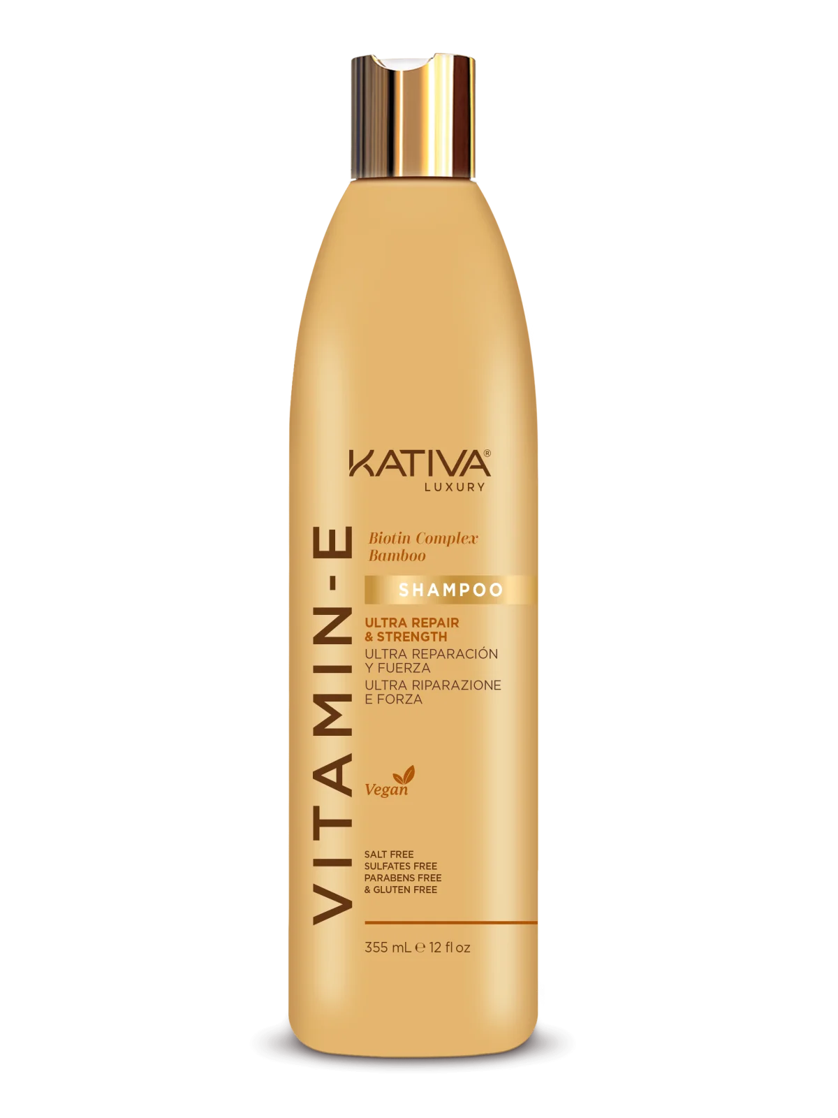KATIVA Kativa Shampoo mit Vitamina E Biotina und Bamboo 355 ml