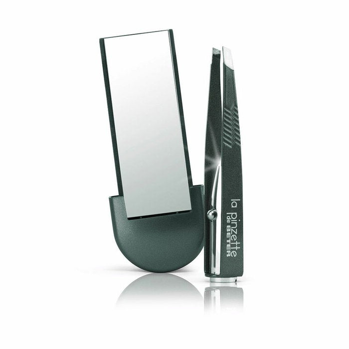 BETER La Pinzette Pinzette zum Zupfen mit Licht und Spiegel Grau Kosmetik