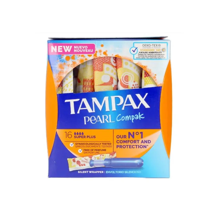 TAMPAX TAMPAX Pearl Compak Super Plus Tampons mit Applikator 18 Stück Buffer Kosmetik
