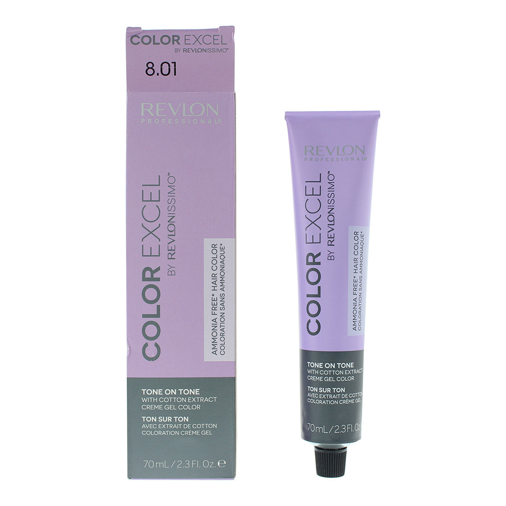 Revlon Color Excel 8.01 Light Natural Ash Blonde – Semi-permanente Haarfarbe für natürliche Farbtiefe