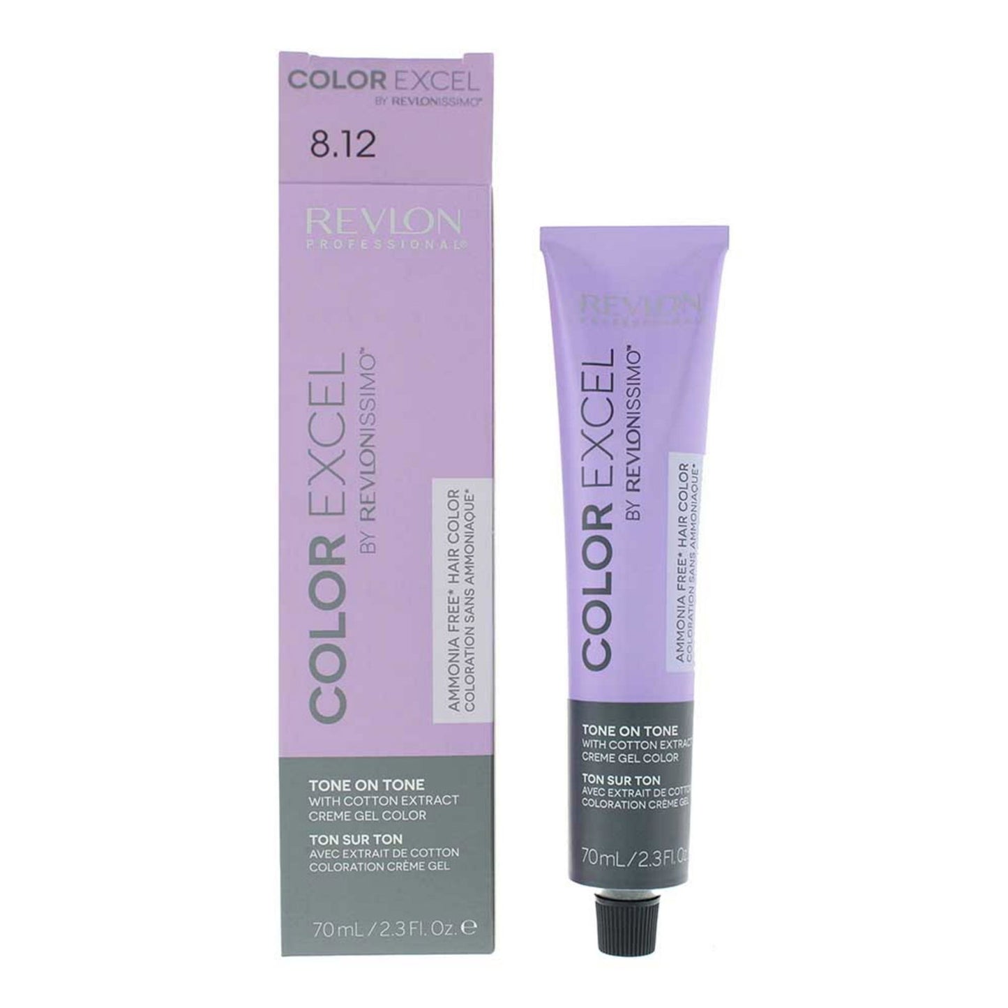 Revlon Revlon, Color Excel, Semi-permanente Haarfarbe, 8.12 Light Ash Iridescent Blonde, 70 ml Regular