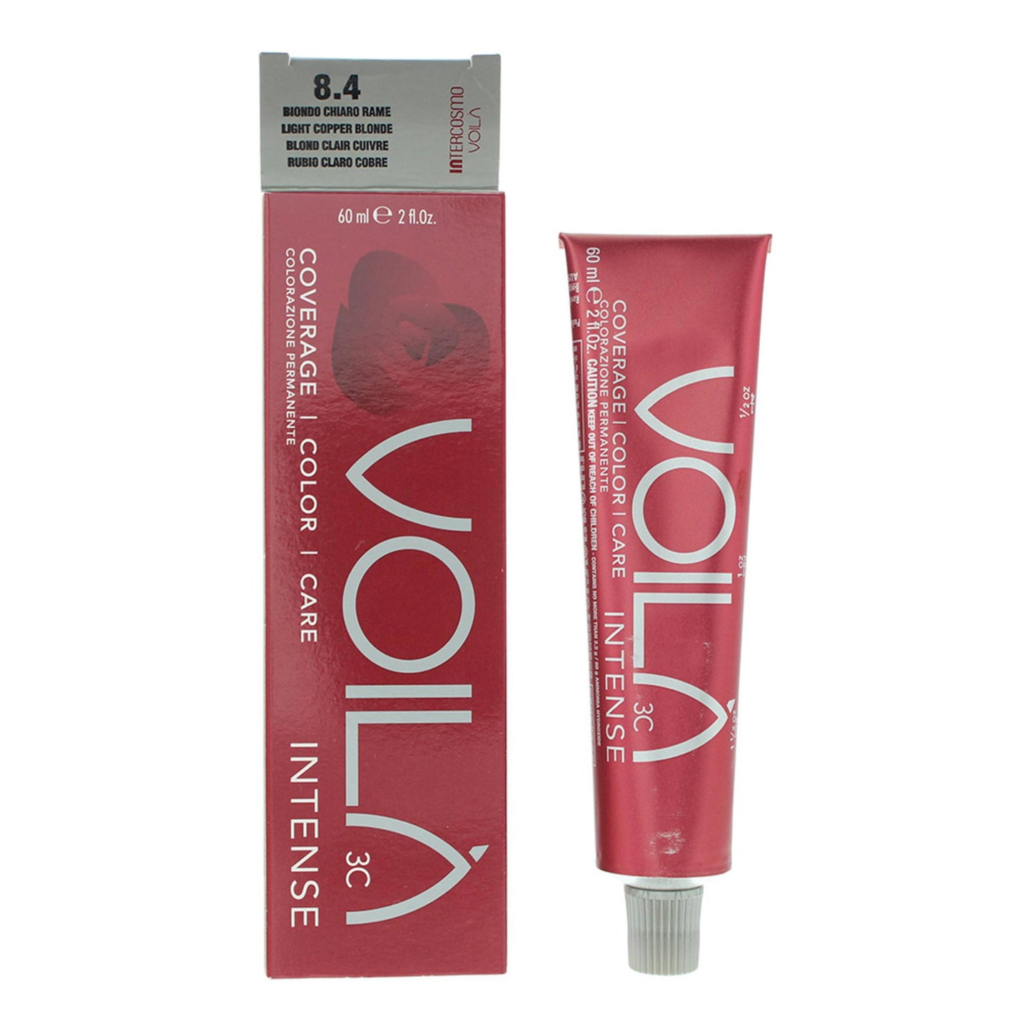 Intercosmo Intercosmo, Voila 3C Intense, Permanente Haarfarbe, 8.4 Light Copper Blonde, 60 ml Regular
