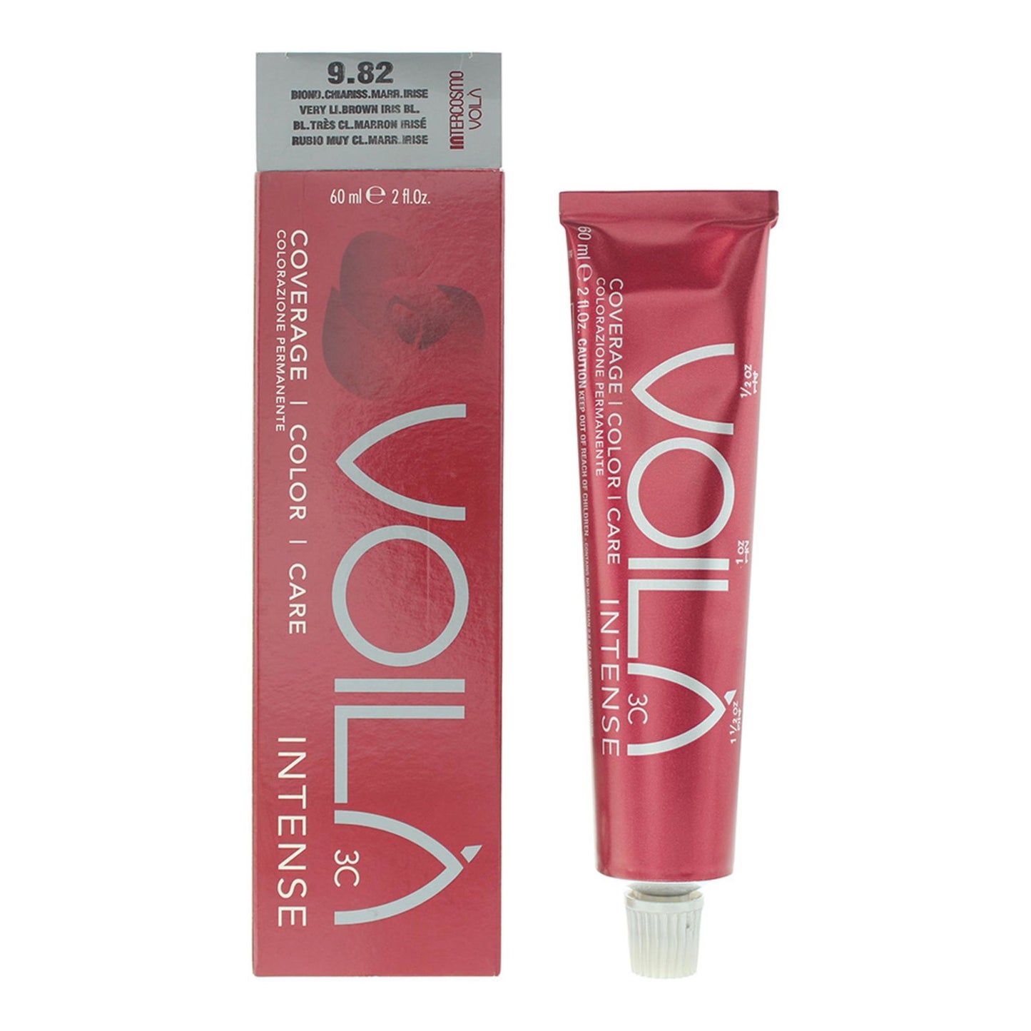 Intercosmo Intercosmo, Voila 3C Intense, Permanente Haarfarbe, 9.82 Very Light Brown Iris Blonde, 60 ml Regular