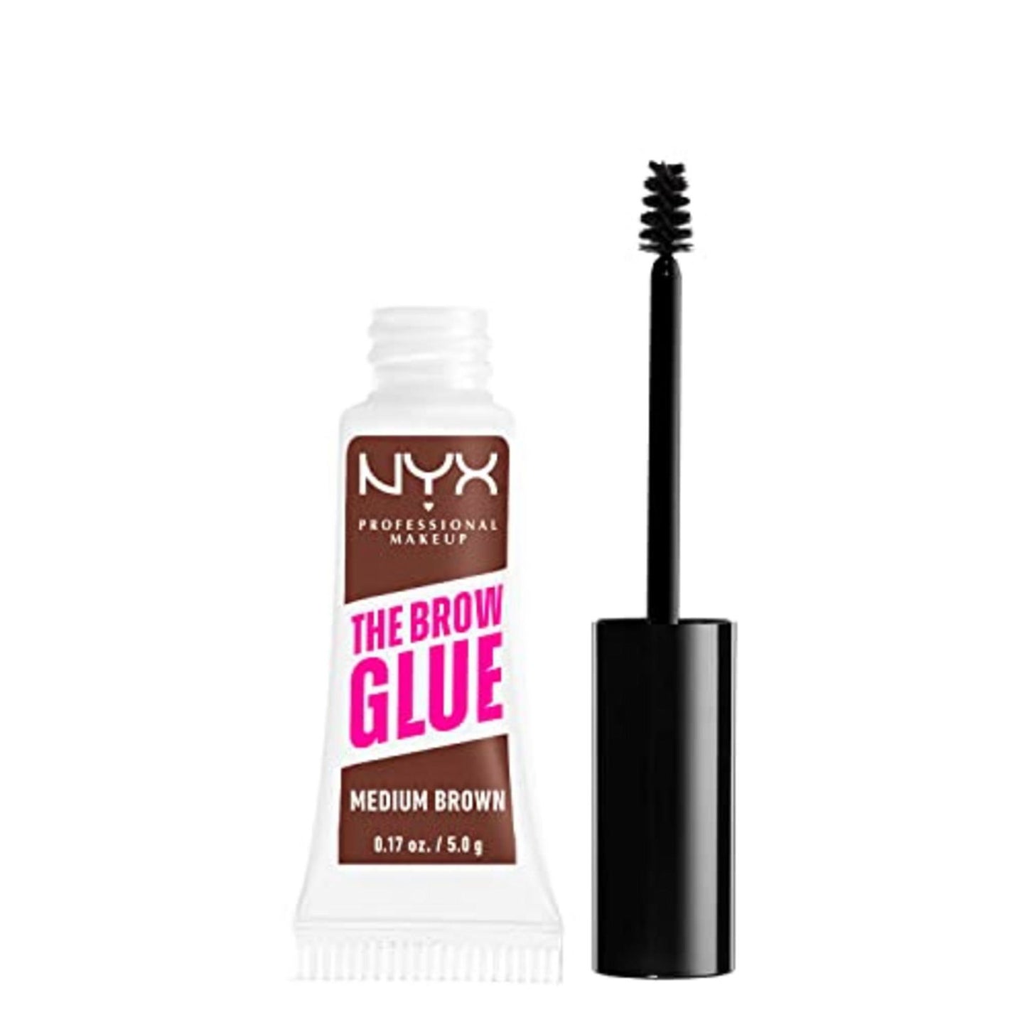 Nyx Nyx, The Brow Glue, Alkoholfrei, Extremer Halt, Augenbrauengel, 03, Mittelbraun, 5 g Regular