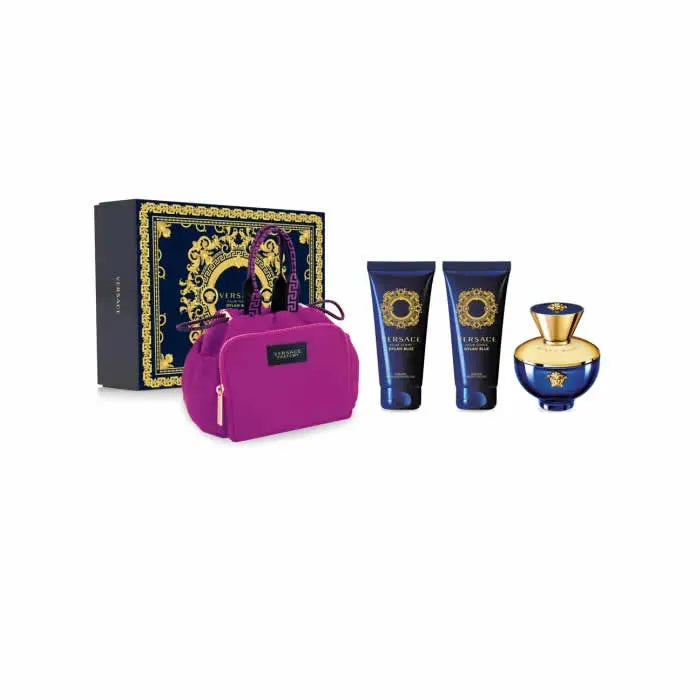 VERSACE VERSACE Dylan Blue Pour Femme Eau de Parfum Spray 100 ml 4-teiliges Set Parfüm