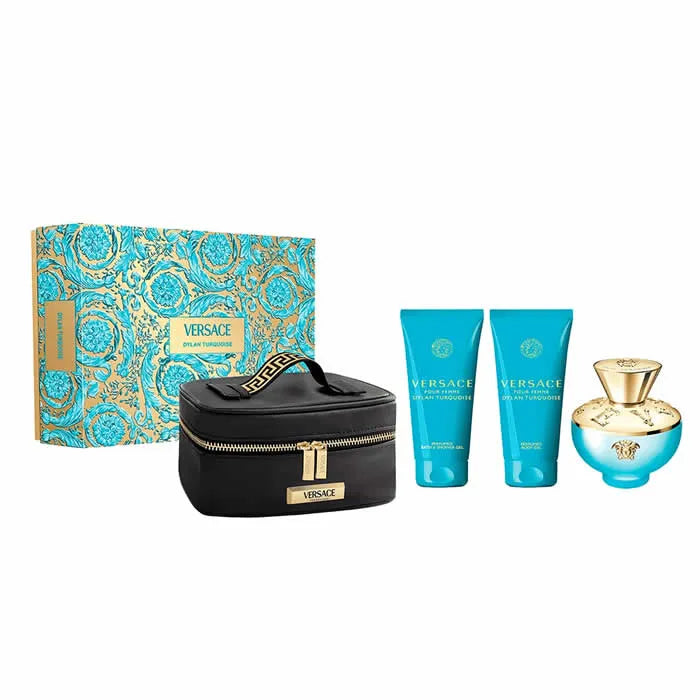 VERSACE VERSACE Dylan Turquoise Eau de Toilette Spray 100 ml Set 4 Artikel Parfüm