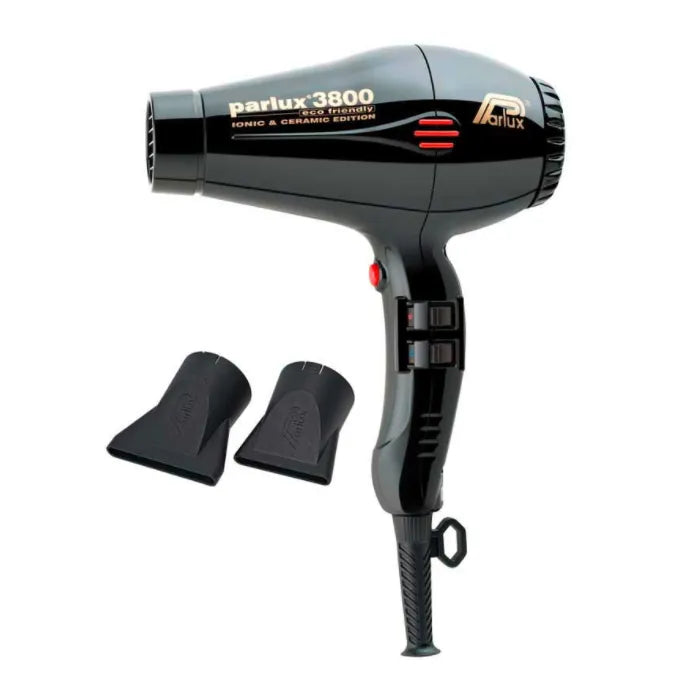 PARLUX PARLUX Haartrockner 3800 Ionic Ceramic Schwarz professioneller Föhn mit Haarpflege
