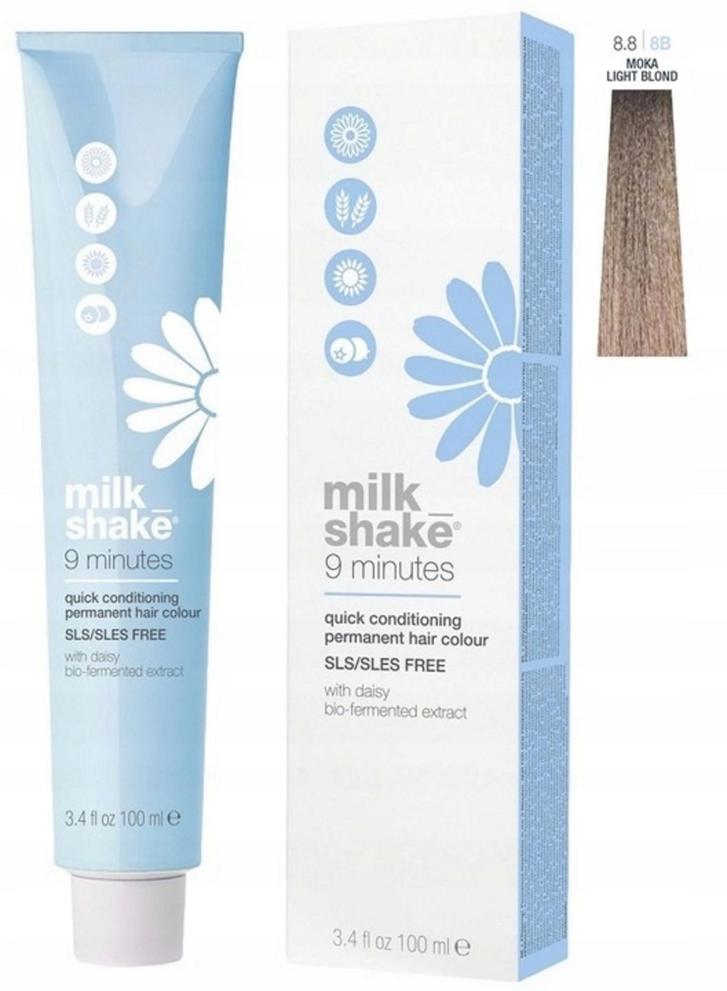Milk Shake 9 Minutes Amino Acid Complex – Permanente Haarfarbe 8.8 Moka Light Blond 100 ml