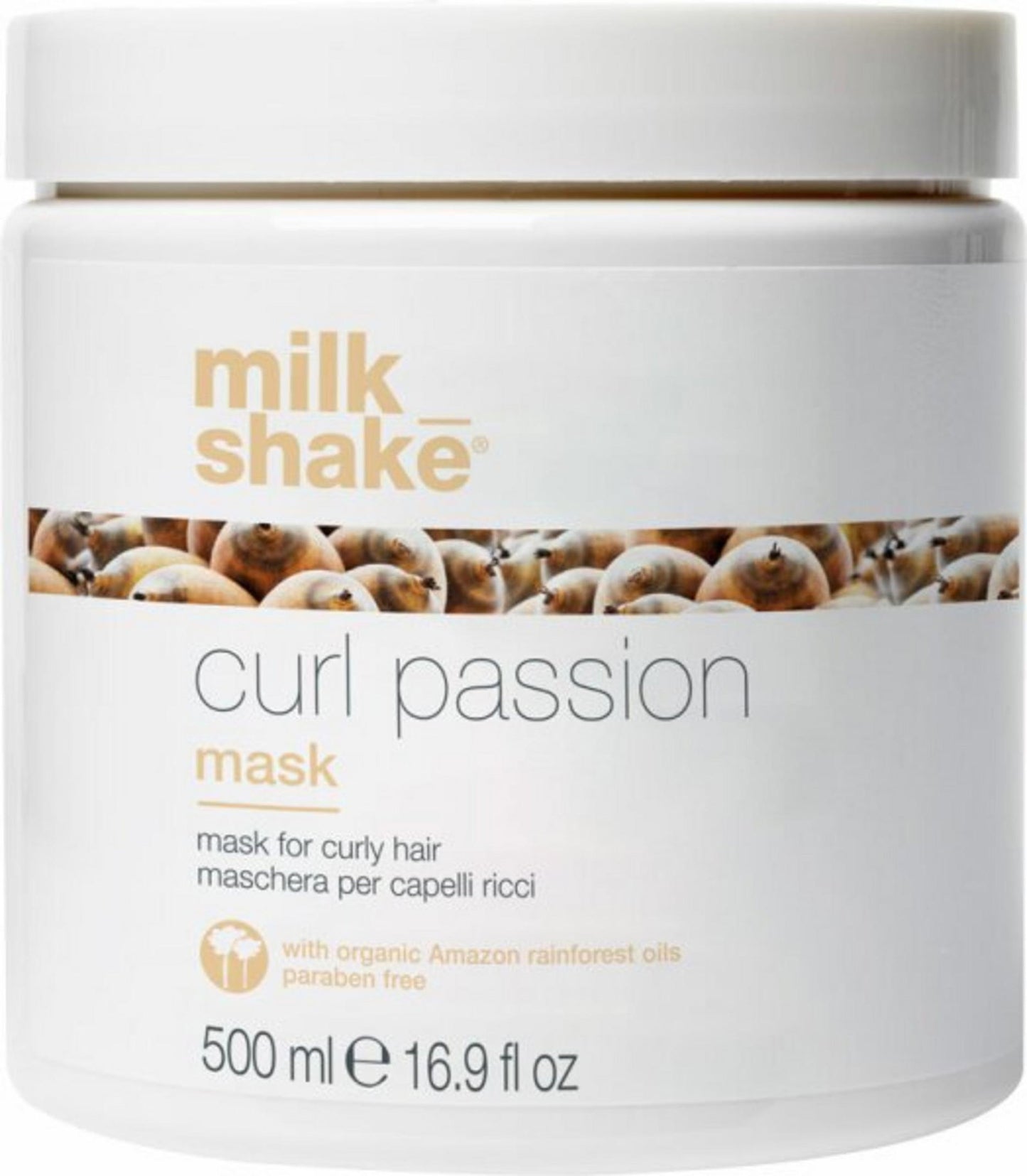 Milk Shake Milk Shake, Passion Deep Hydration Mask for Curly Hair, Haarbehandlungs-Crememaske, Hydratisierend, 500 ml Regular