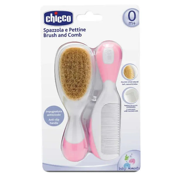 CHICCO CHICCO Kamm und Bürste mit Naturborsten für Babys ab 0 Monaten Kosmetik