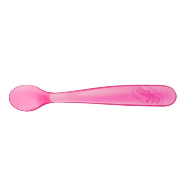 CHICCO CHICCO langer Fütterlöffel aus weichem Silikon rosa 6 Monate+ 2 Stück Kosmetik