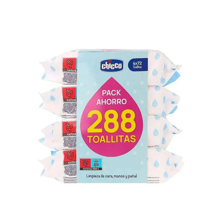 Chicco Feuchttücher 4 X 72 Einheiten