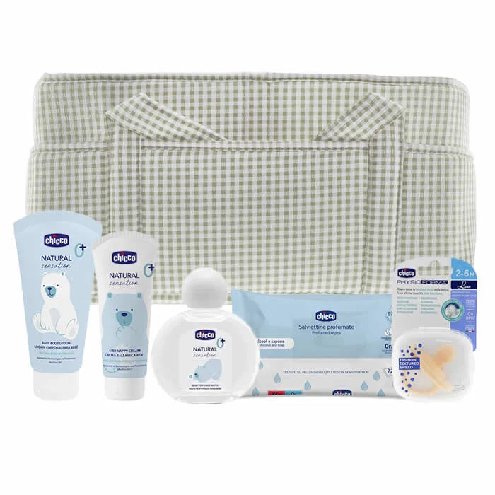 CHICCO CHICCO Green MimosBox Organizer Korb Set 6-teilig Kosmetik Aufbewahrung