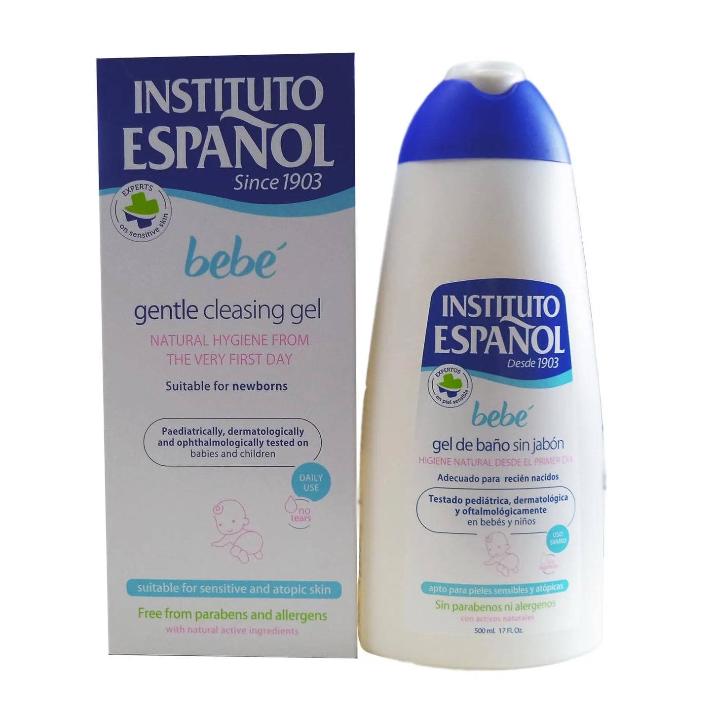 INSTITUTO ESPAÑOL INSTITUTO ESPAÑOL Baby Badgel ohne Seife für Neugeborene sensible Haut 500 ml