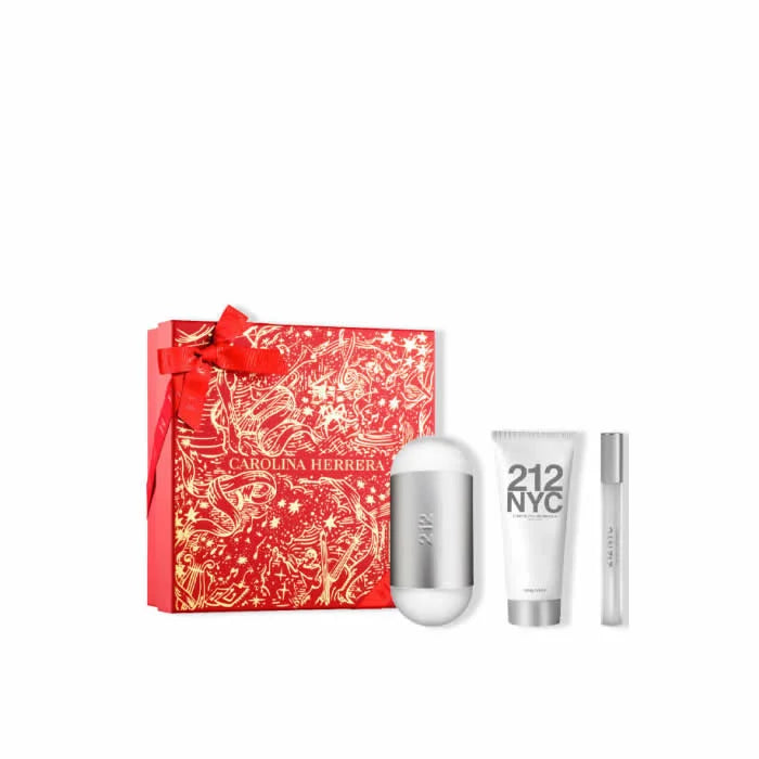 CAROLINA HERRERA CAROLINA HERRERA 212 NYC Eau de Toilette Spray 100 ml Set 3 Artikel Parfüm