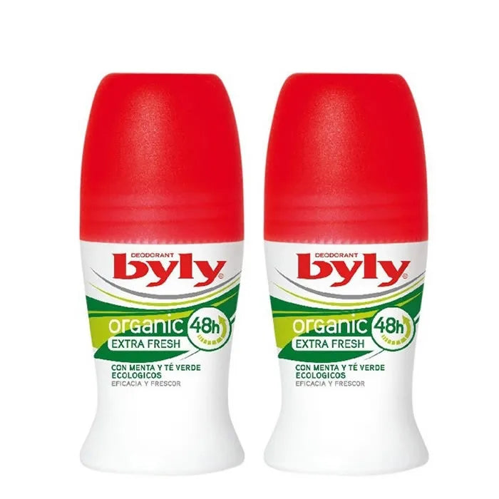 BYLY Organic Extra Fresh Deodorant Roll-On 2 x 50 ml