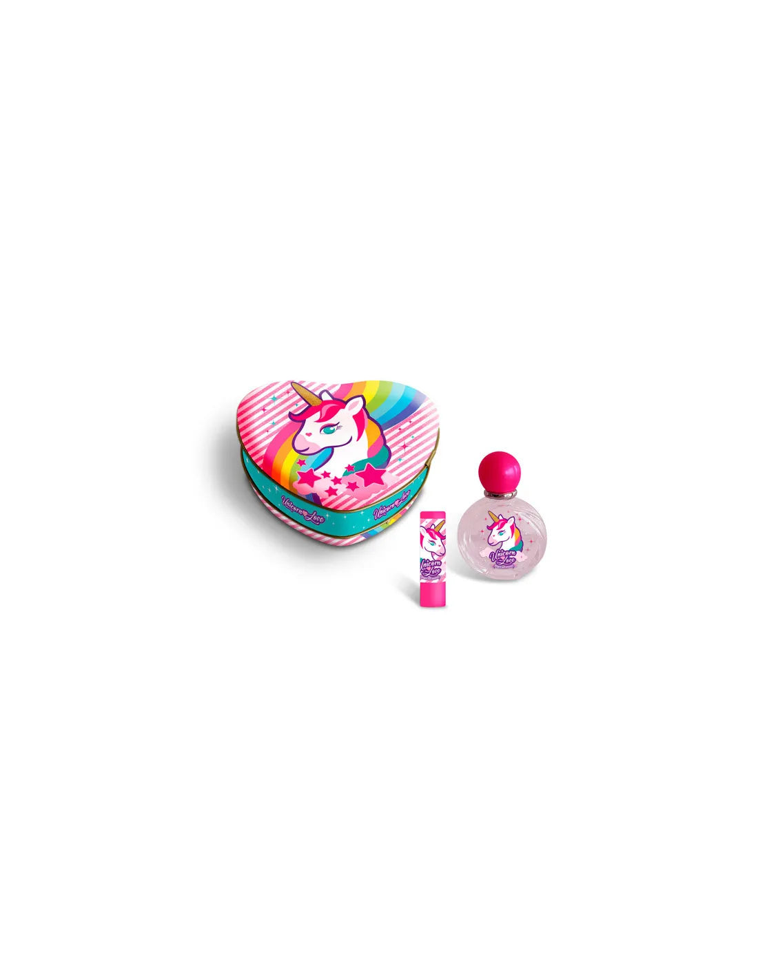 CARTOON CARTOON Lorenay Unicorn Love Geschenkset Herz Eau de Toilette 50 ml Lippenstift Parfüm