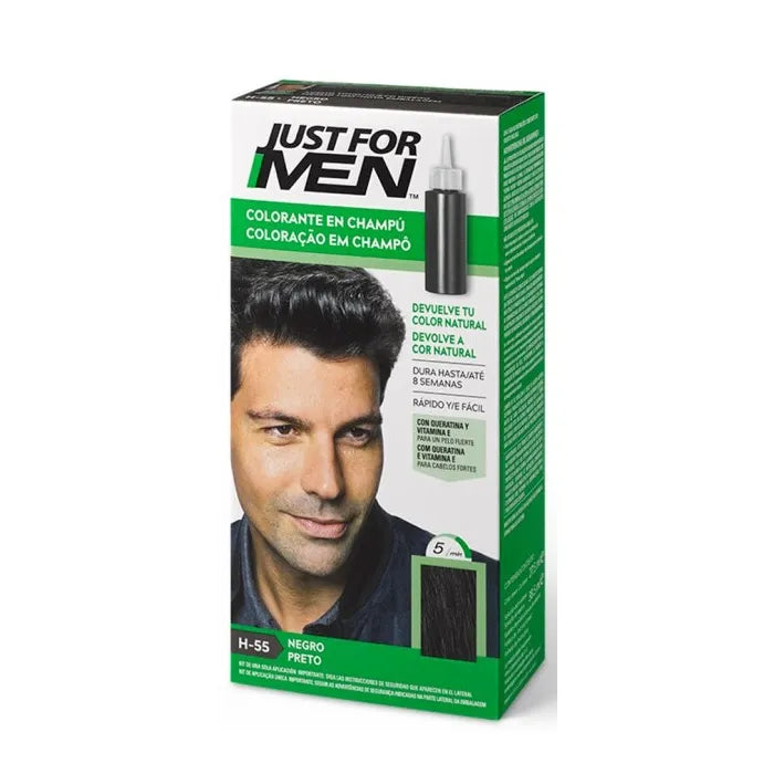 JUST FOR MEN Natürliches Schwarzes Färbeshampoo 30 ml