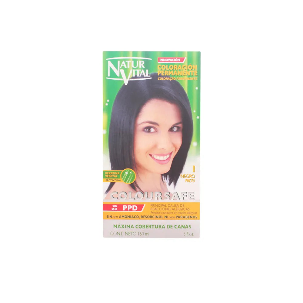 NATURALEZA Y VIDA Coloursafe Permanent Schwarz Color 1 150 ml Kosmetik