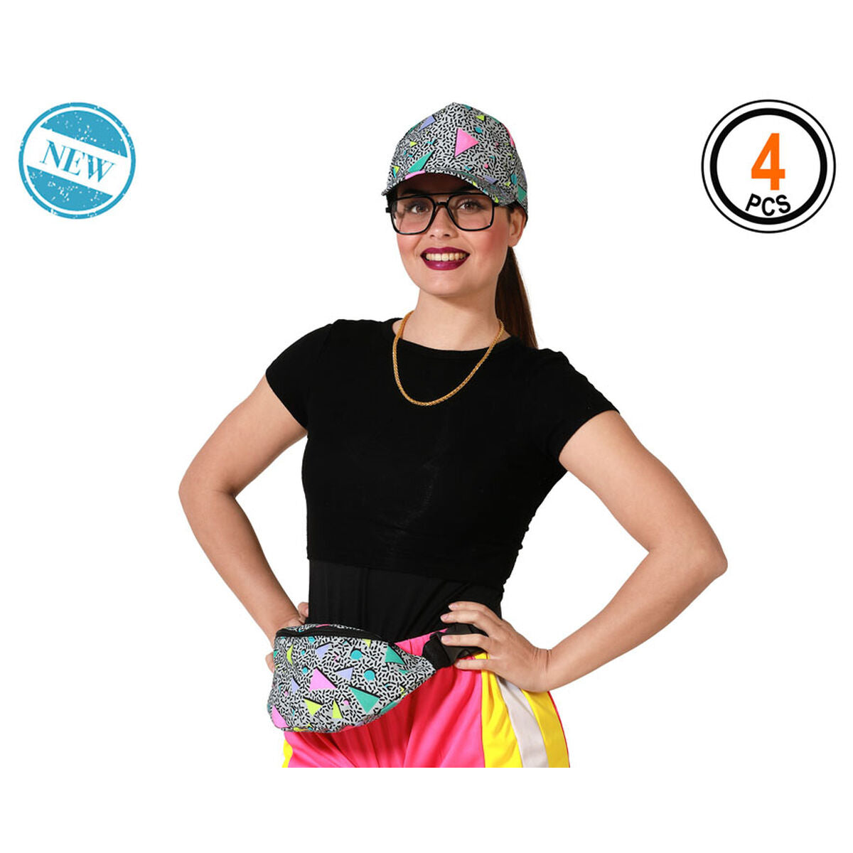 Bigbuy Carnival Verkleidung Für Erwachsene 80Er Jahre (4 Stück)