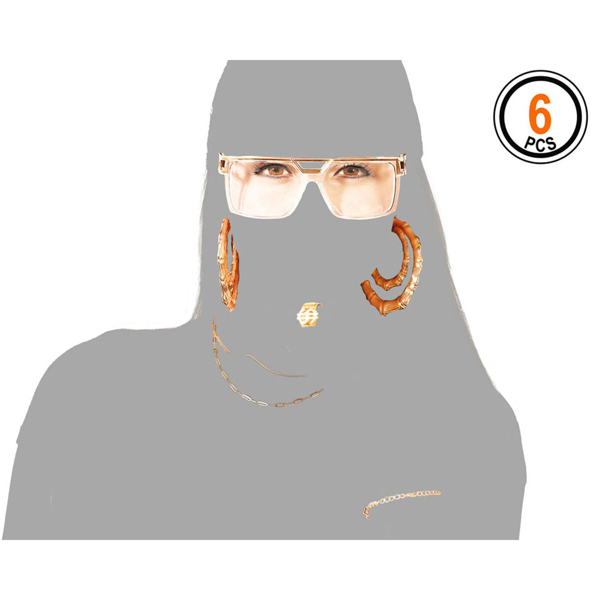 Bigbuy Carnival Verkleidung Für Erwachsene Rap Und Hip Hop (5 Stück)