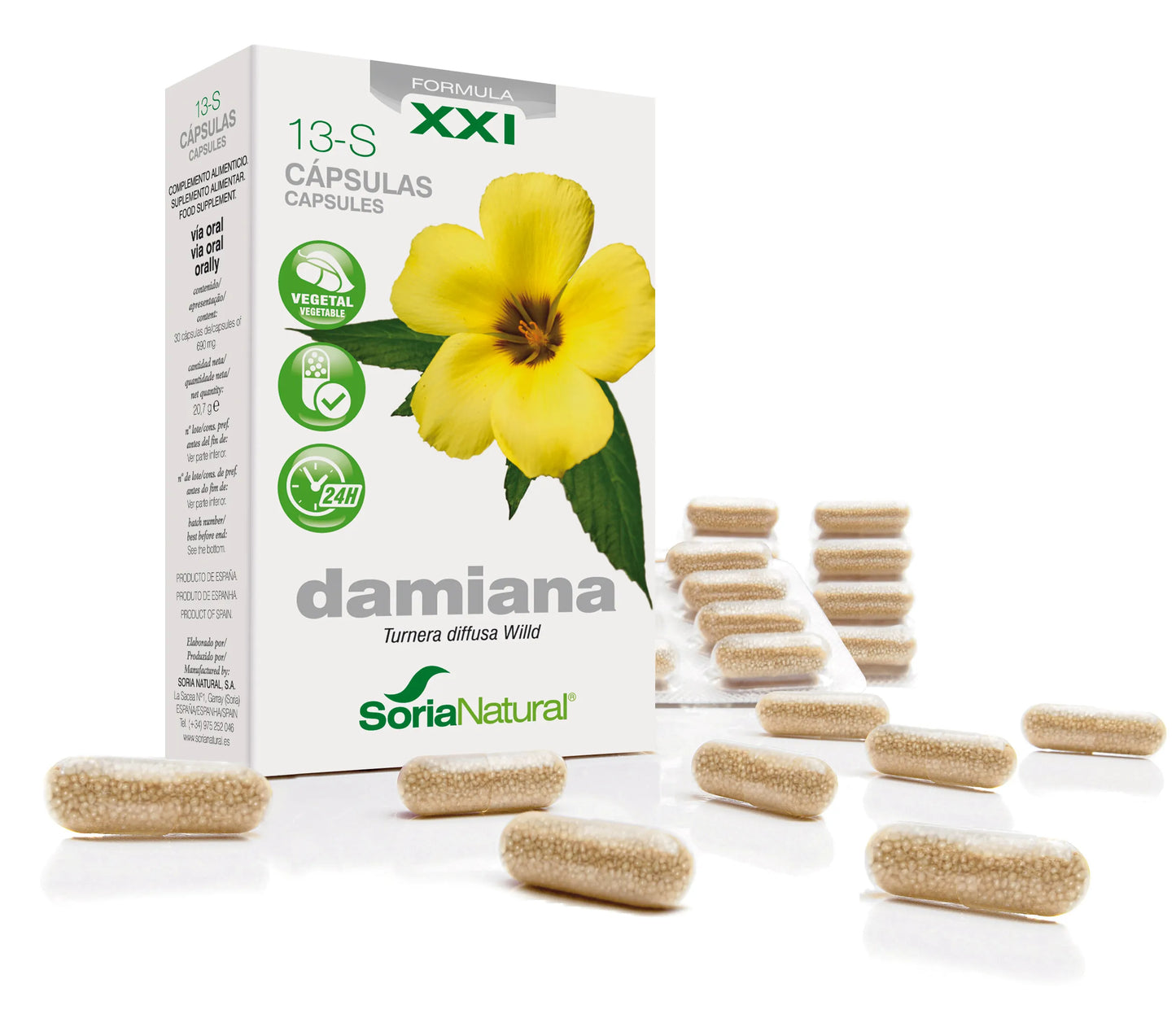 SORIA SORIA Damiana Liberacion Prolongada 30 Kapseln Nahrungsergänzung Kosmetik
