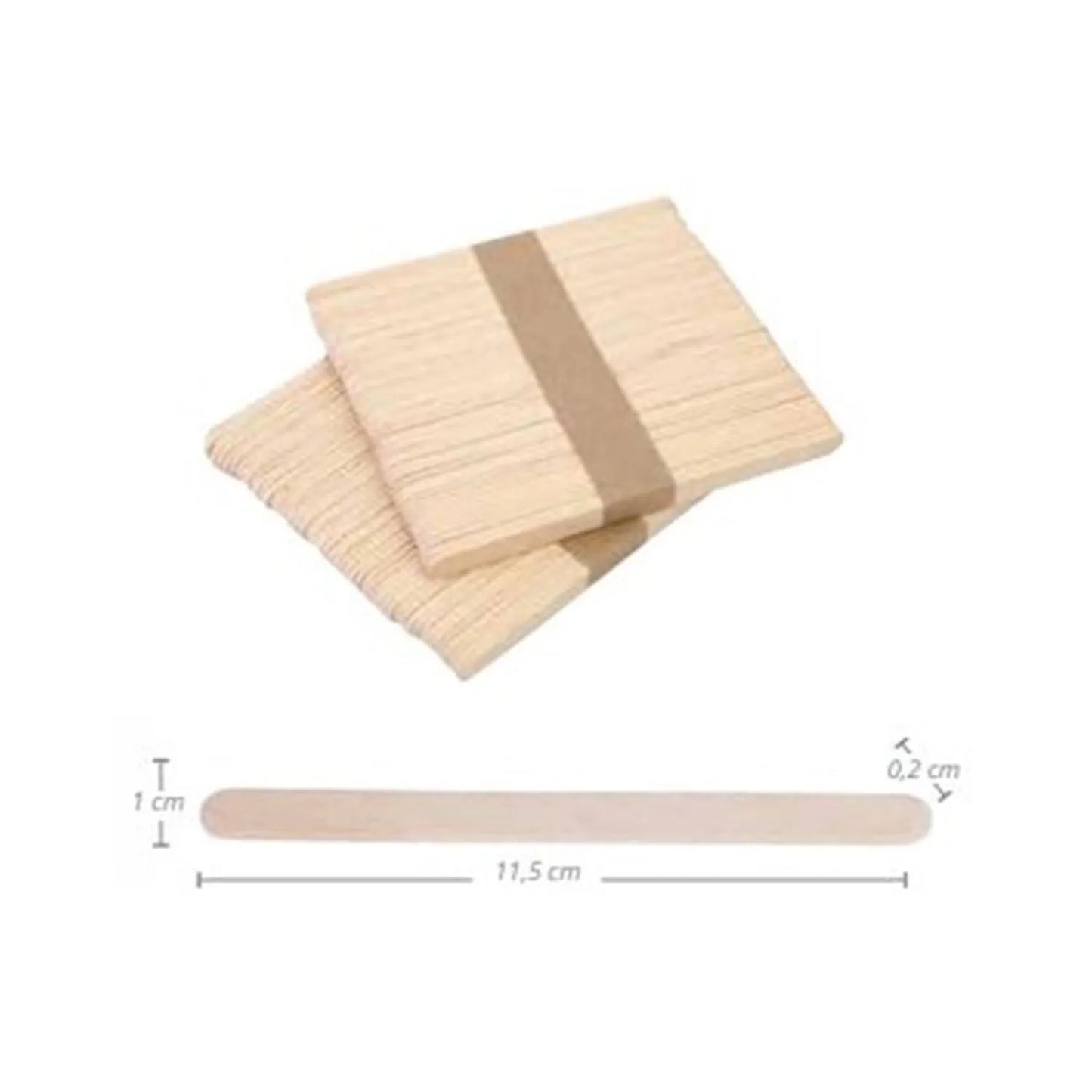EUROSTIL EUROSTIL Madera Spatel aus Holz 115x110 mm 100 Stück Beutel Kosmetik