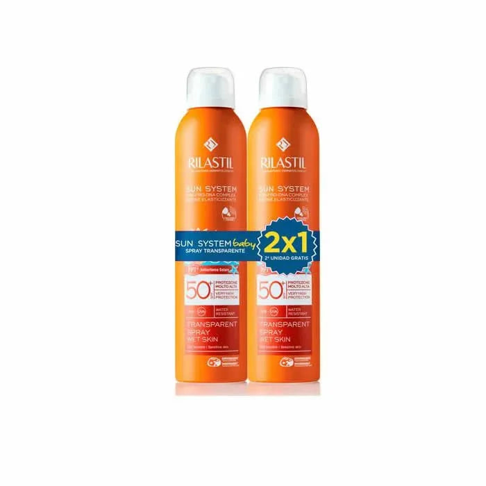 RILASTIL Sun System Baby Transparent Spray SPF 50+ 2 x 200 ml Sonnenschutz Sonnenpflege