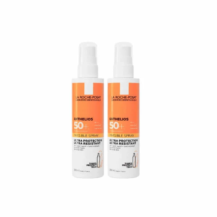 LA ROCHE-POSAY Anthelios Invisible Spray Sonnenschutz SPF 50+ 2 x 200 ml Kosmetik