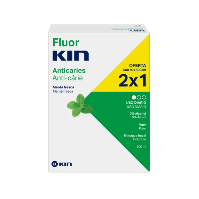 KIN KIN Fluorkin Mundwasser 2 x 500 ml Mundspülung Kosmetik