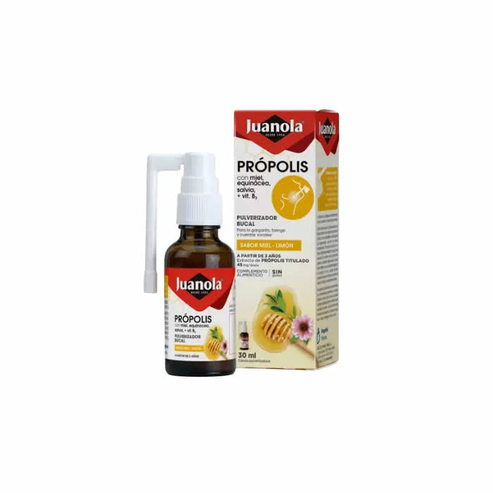 Juanola Propolis mit Honig, Echinacea, Salbei+ Vitamin B3 Mundspray 30ml