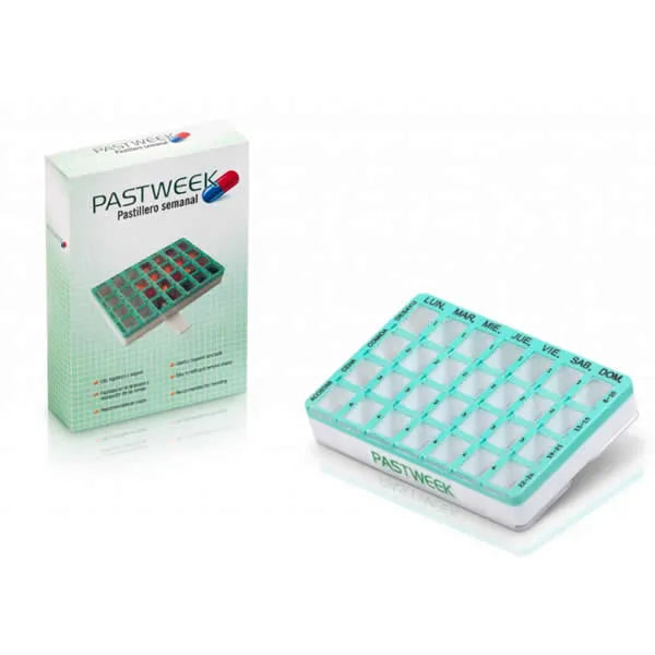 PASTWEEK PASTWEEK Weekly Pillbox Wochen-Tablettenbox für die tägliche Medikamentenorganisation Kosmetik
