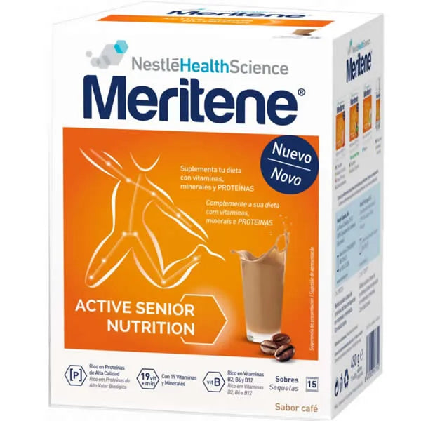 MERITENE MERITENE Batidos entkoffeinierter Kaffeegeschmack 15 Beutel Kosmetik