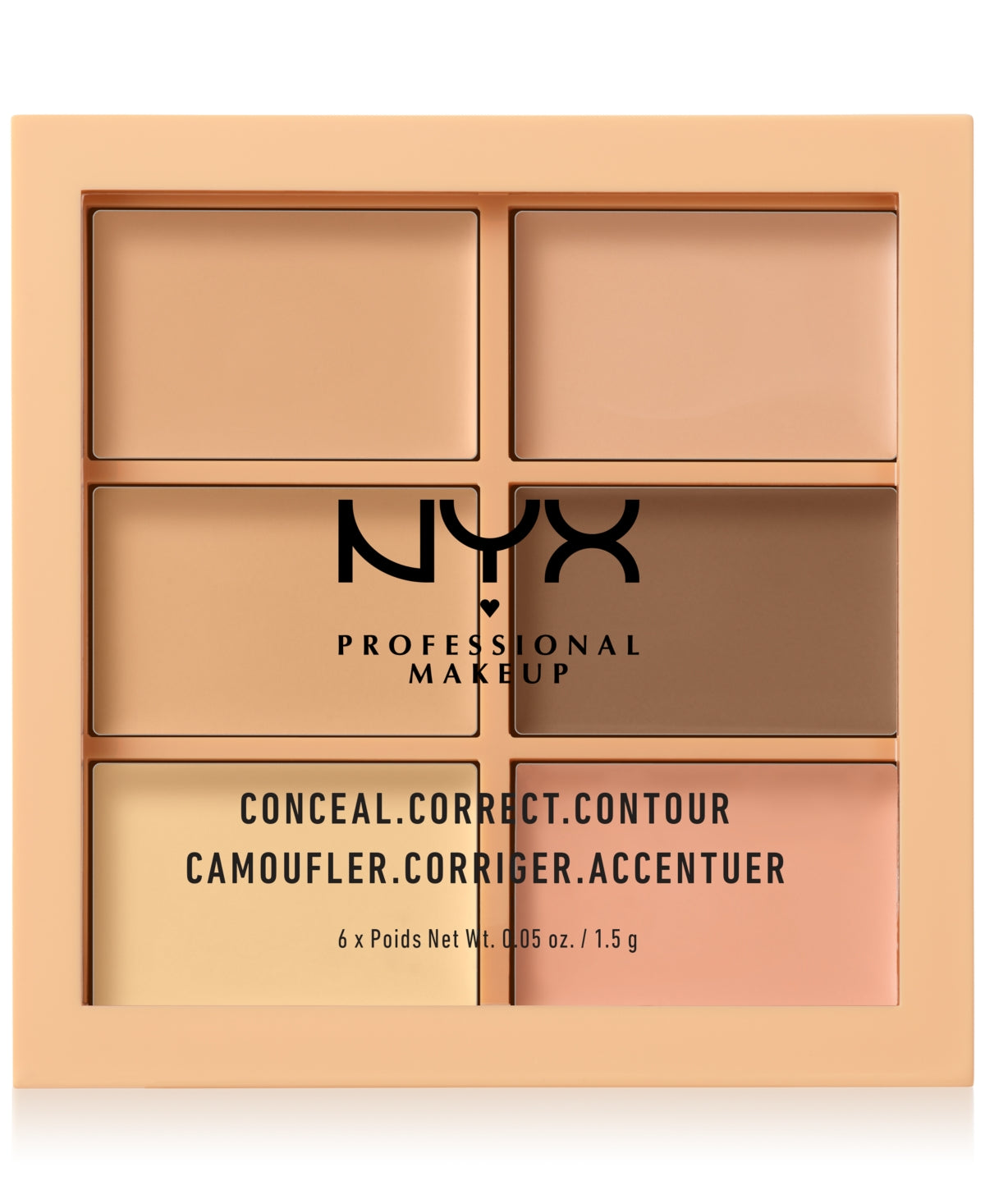 NYX NYX Conceal Correct Contour Light 6er Set 1,5 g Concealer Palette Kosmetik