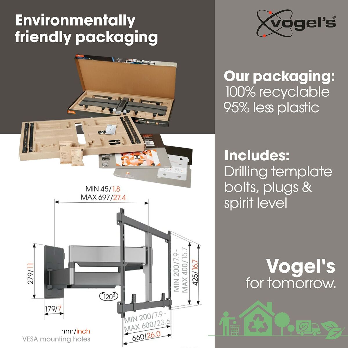 Vogel's Tv Halterung Vogel's Tvm5855 Negro 55" 100"