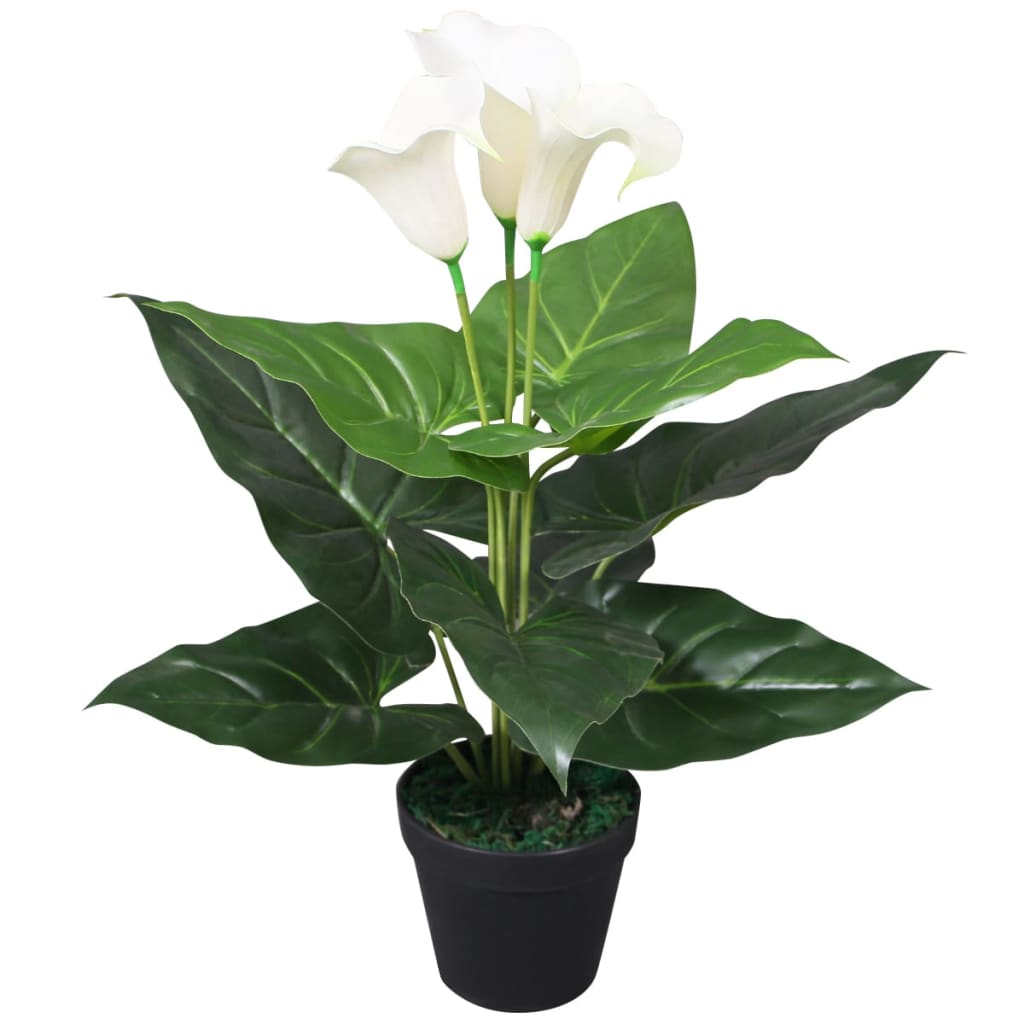 Künstliche Flamingoblume Mit Topf 90 Cm Und Gelb