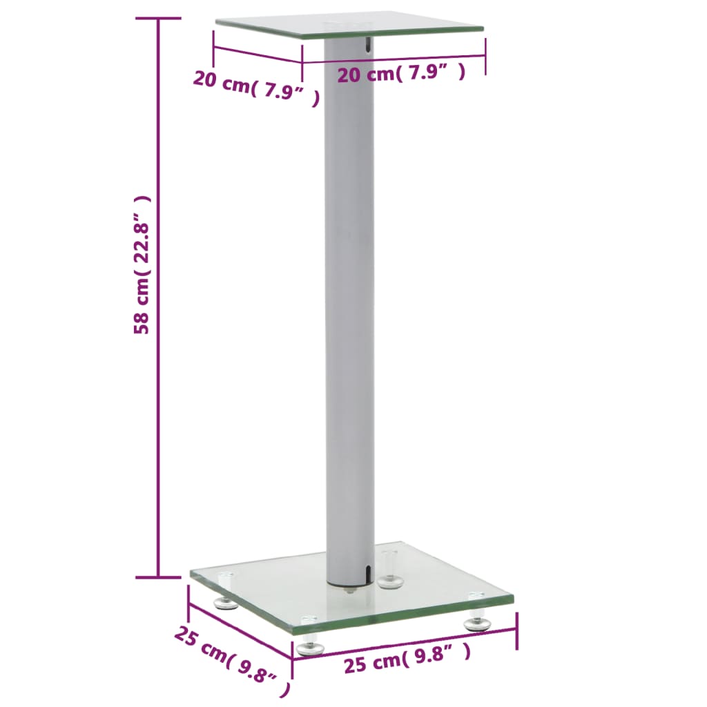 Lautsprecherständer Säulen-Design 2 Stk. Hartglas N