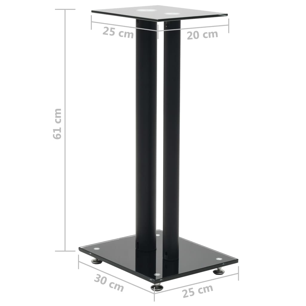 Lautsprecherständer 2 Stk. Doppelsäulen-Design Hartglas