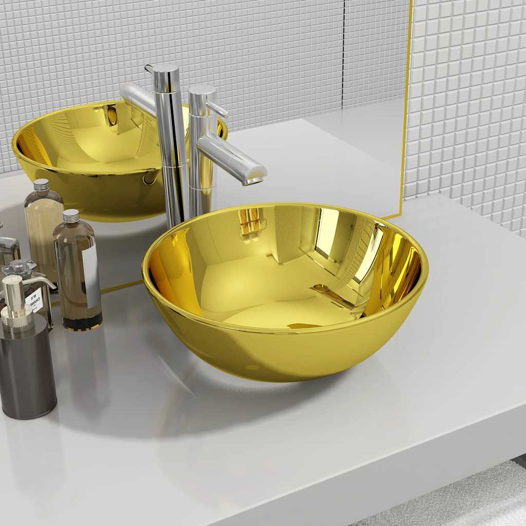 Waschbecken Keramik Rund
