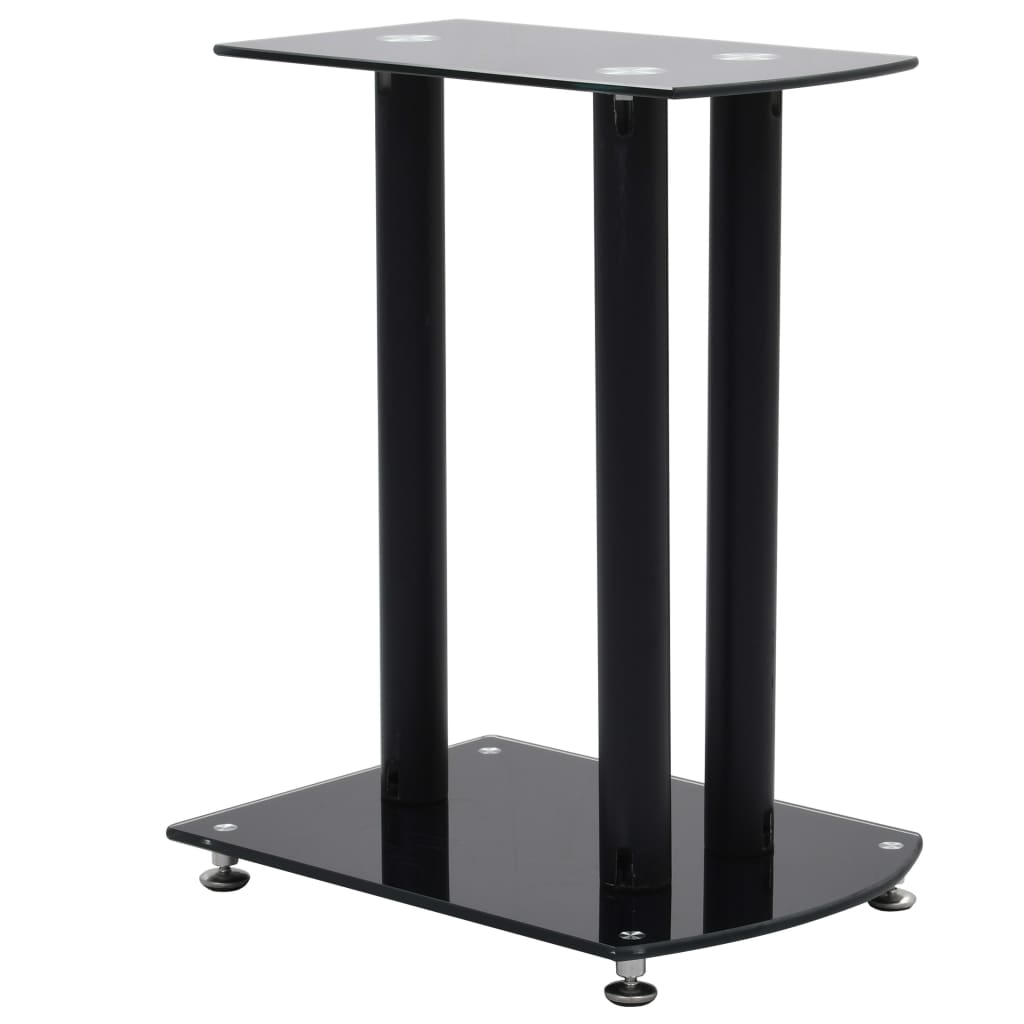 Lautsprecherständer 2 Stk. Schwarz Aluminium Sicherheitsglas