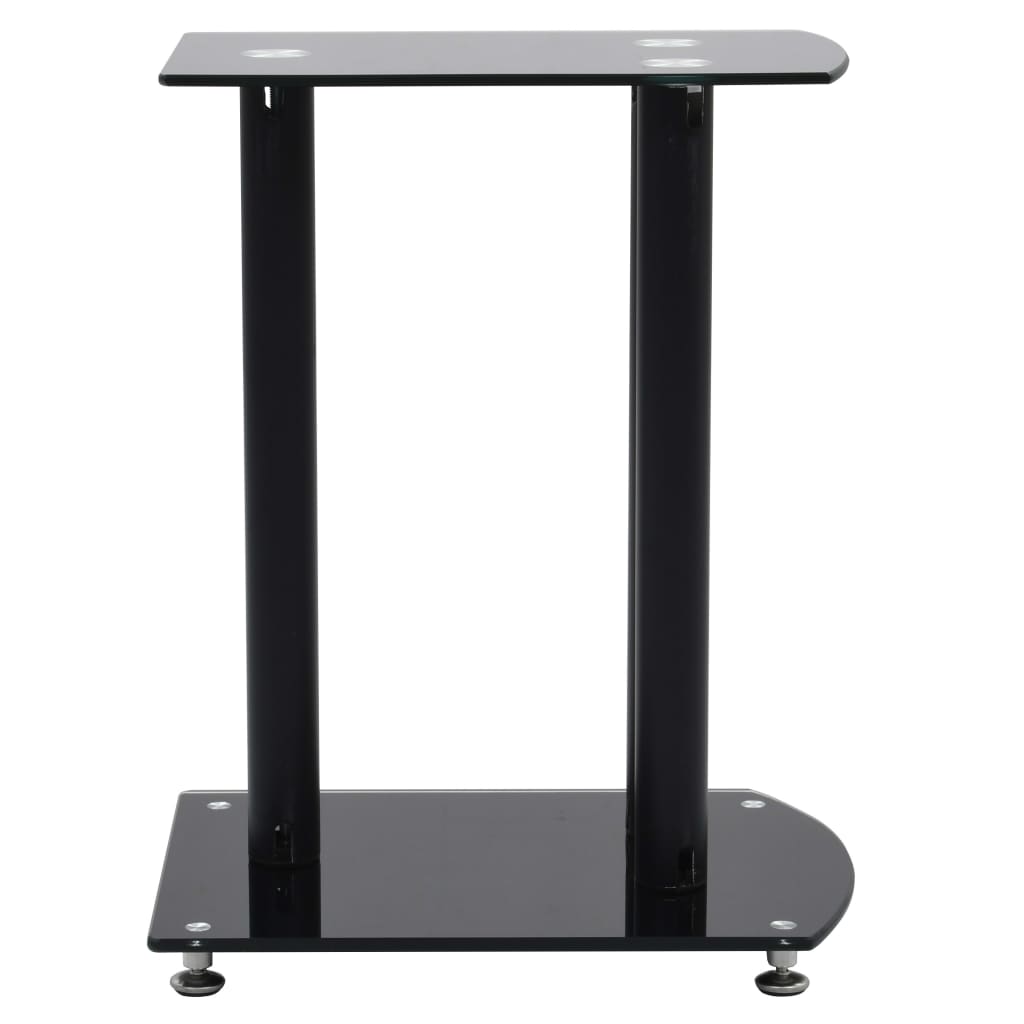Lautsprecherständer 2 Stk. Schwarz Aluminium Sicherheitsglas