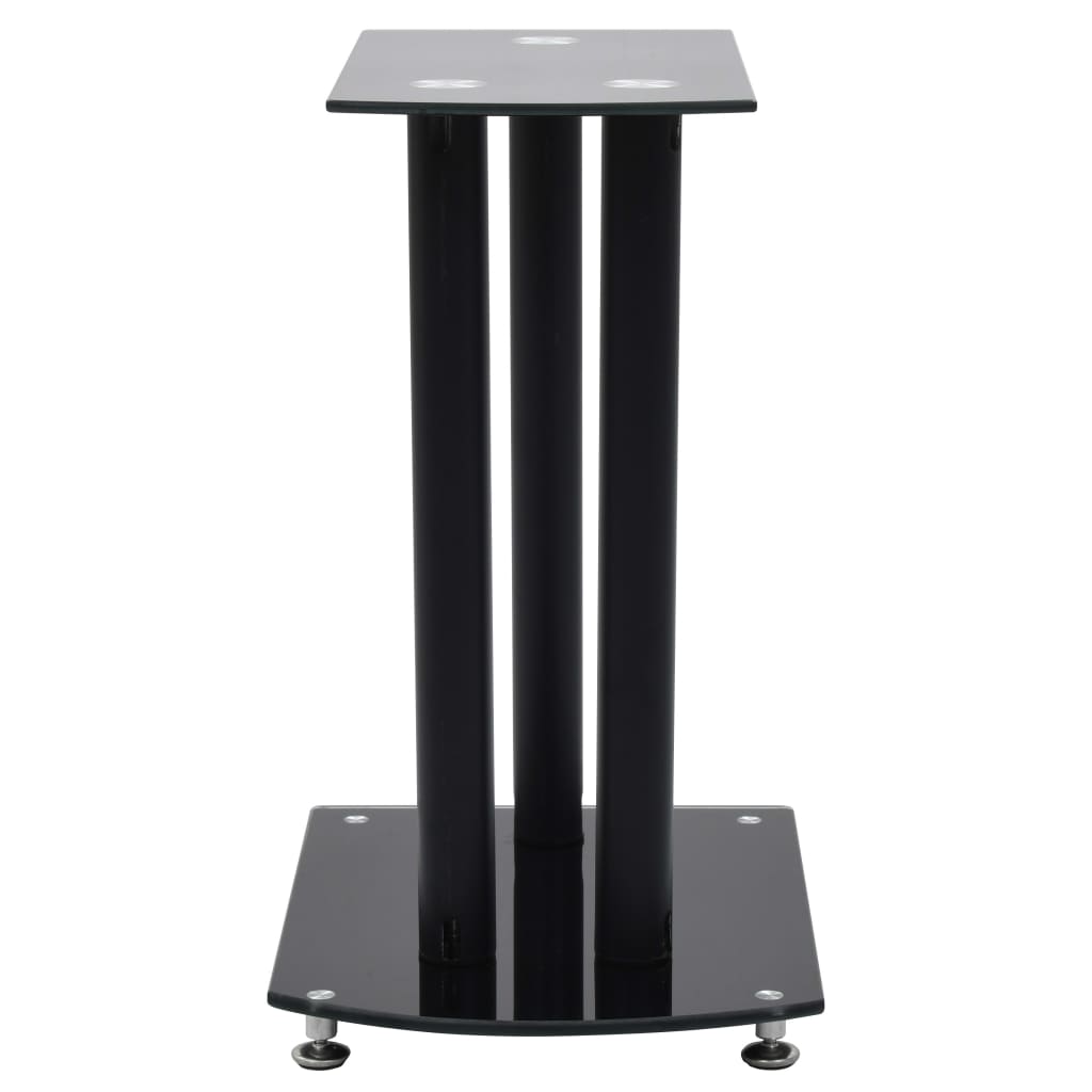 Lautsprecherständer 2 Stk. Schwarz Aluminium Sicherheitsglas