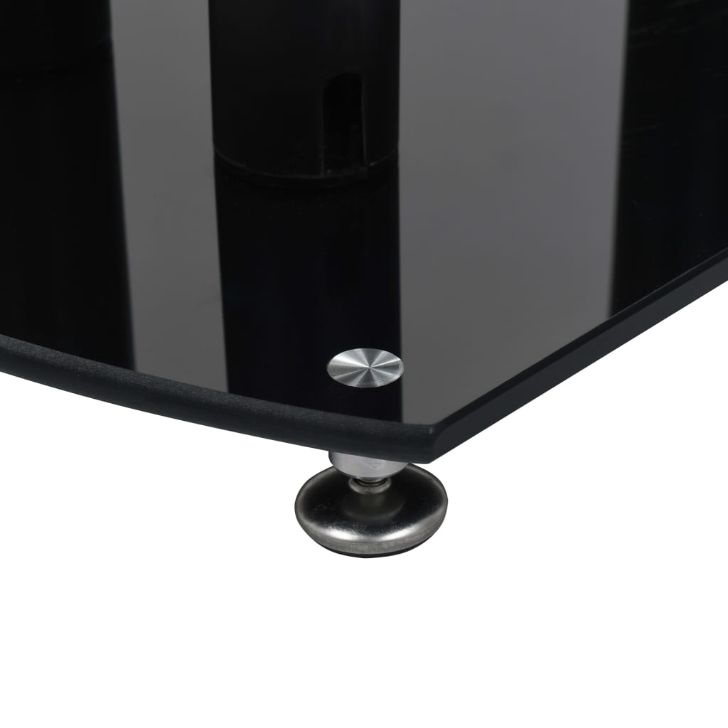 Lautsprecherständer 2 Stk. Schwarz Aluminium Sicherheitsglas