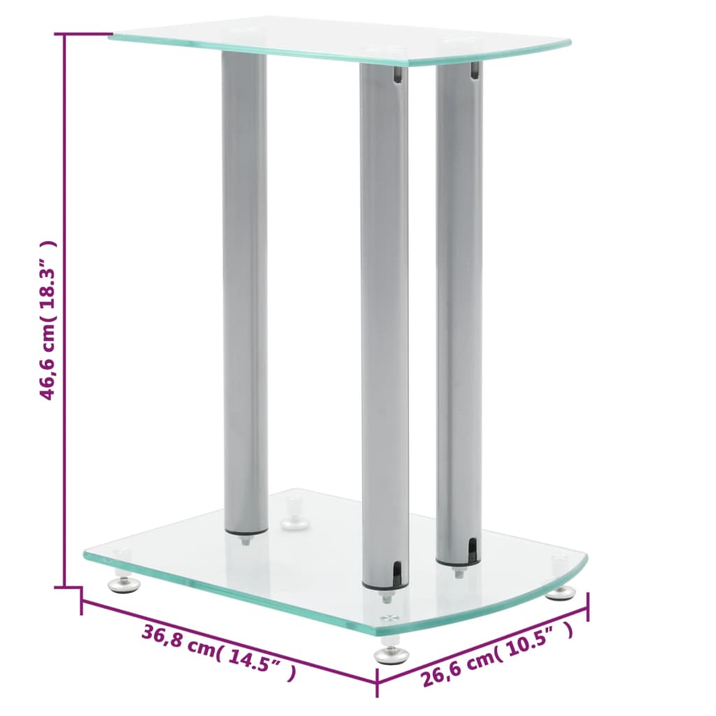 2X Luxus Lautsprecherständer Glas Lautsprecher Neu