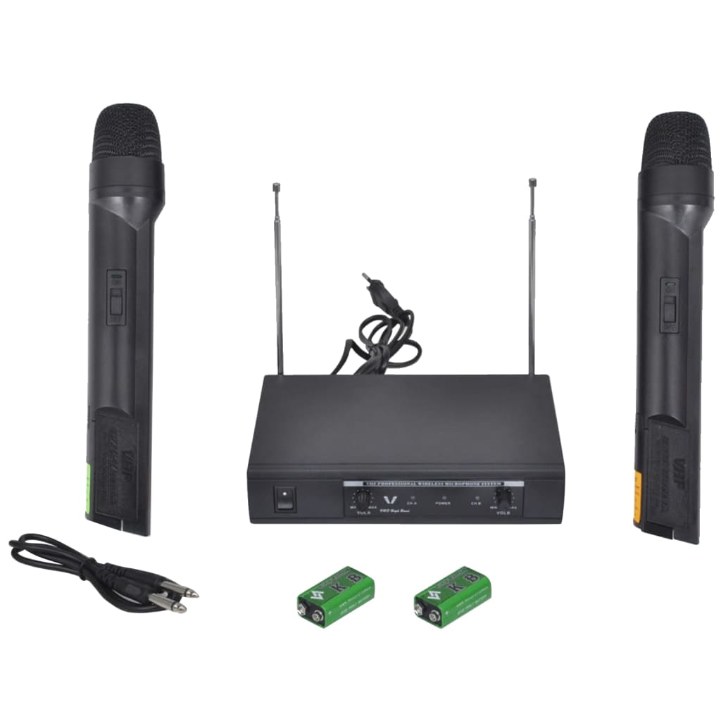 Receiver Mit 2 Funkmikrofonen Ukw/Vhf