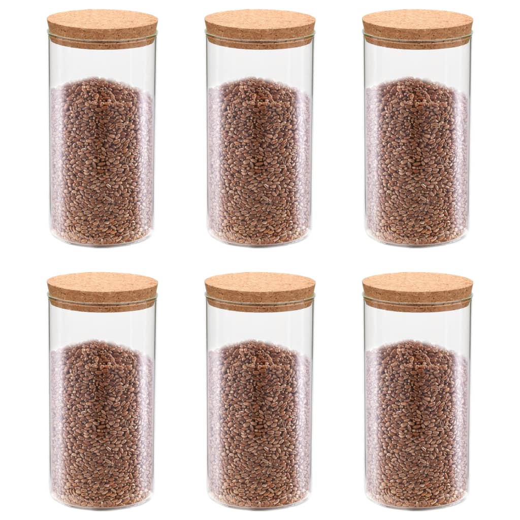 Vorratsgläser Mit Korkdeckel 6 Stk. 650 Ml