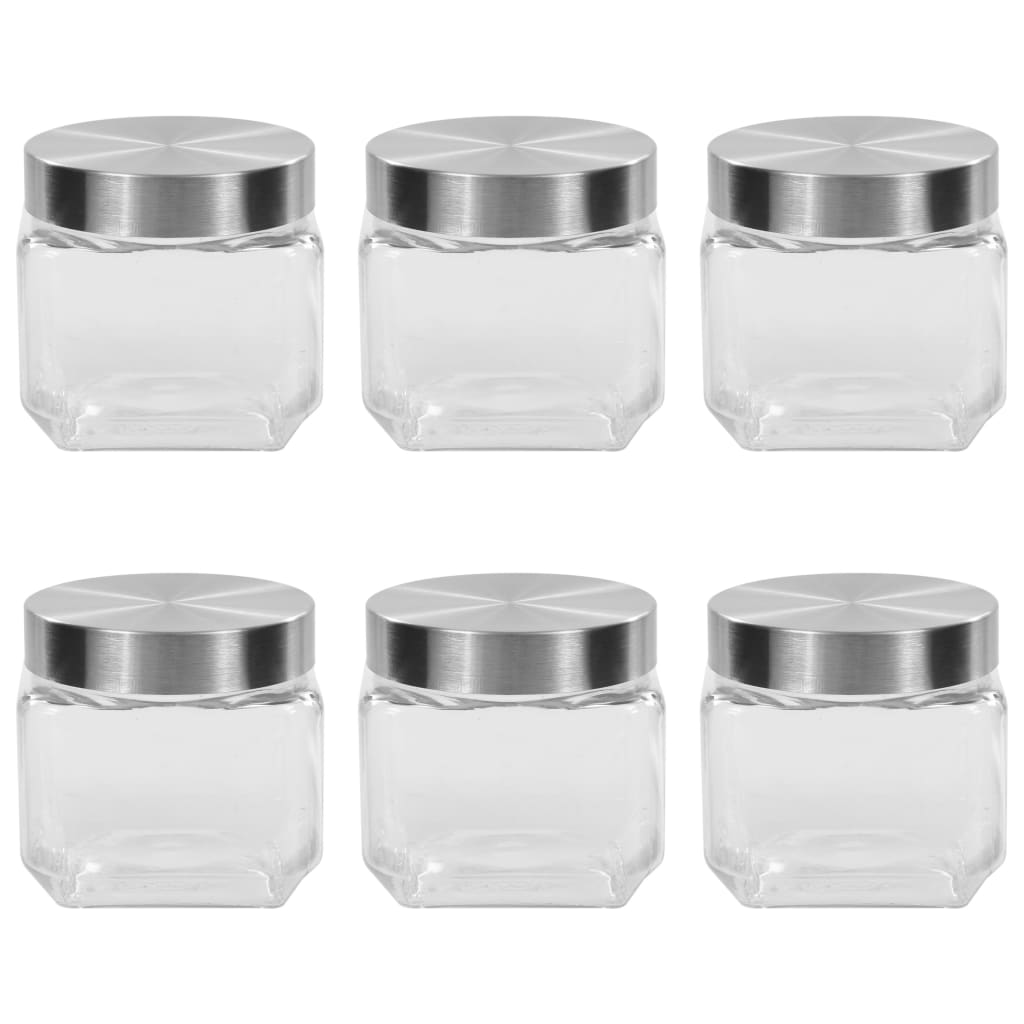 Vorratsgläser Mit Silbernem Deckel 6 Stk. 800 Ml