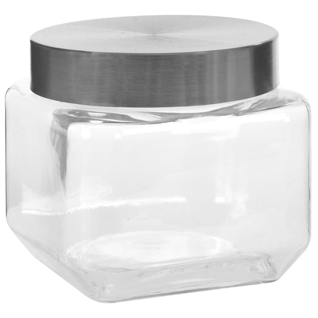 Vorratsgläser Mit Silbernem Deckel 6 Stk. 800 Ml