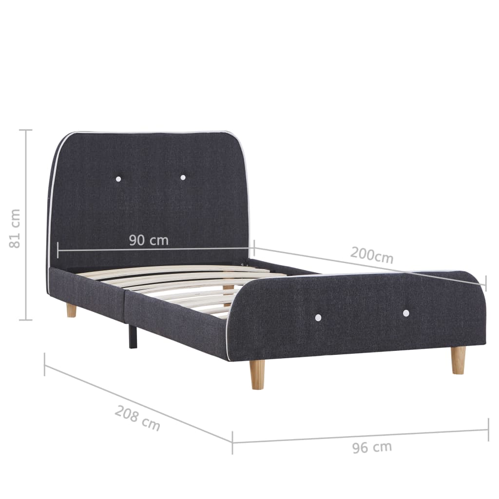 Bettgestell Stoff 90×200 Cm