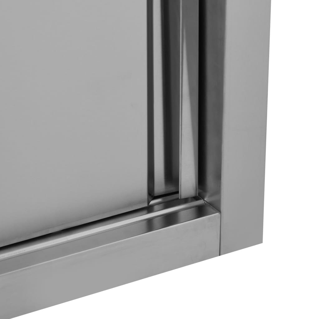 Wandhängeschrank Mit Schiebetüren 150×40×50 Cm Edelstahl